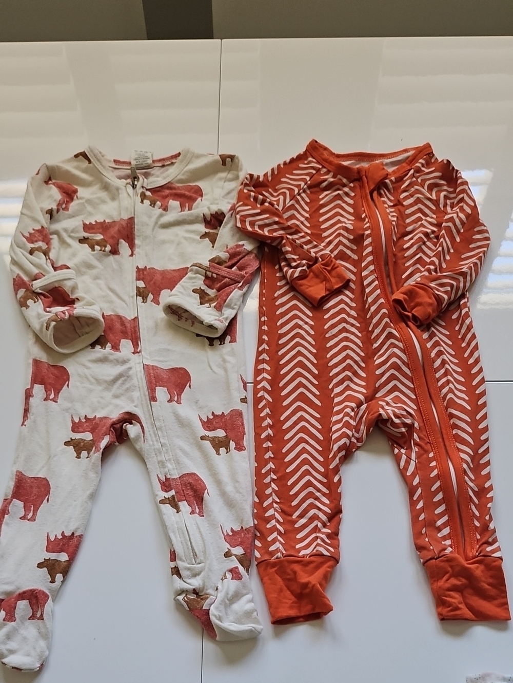 Kate Quinn Baby Boy Sleepers 0-3m Print